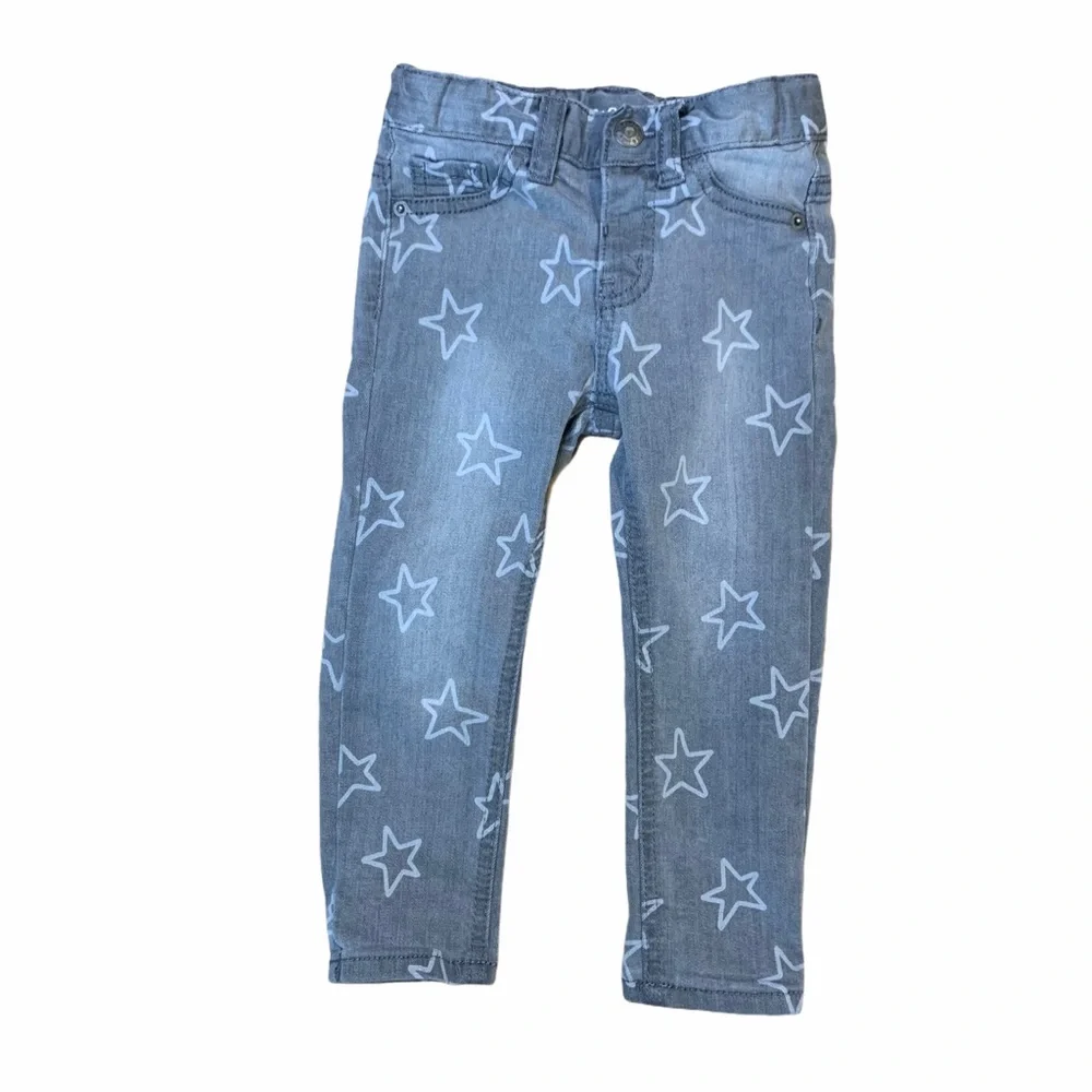 Cat & Jack grey star skinny jeans - Picture 2 of 9